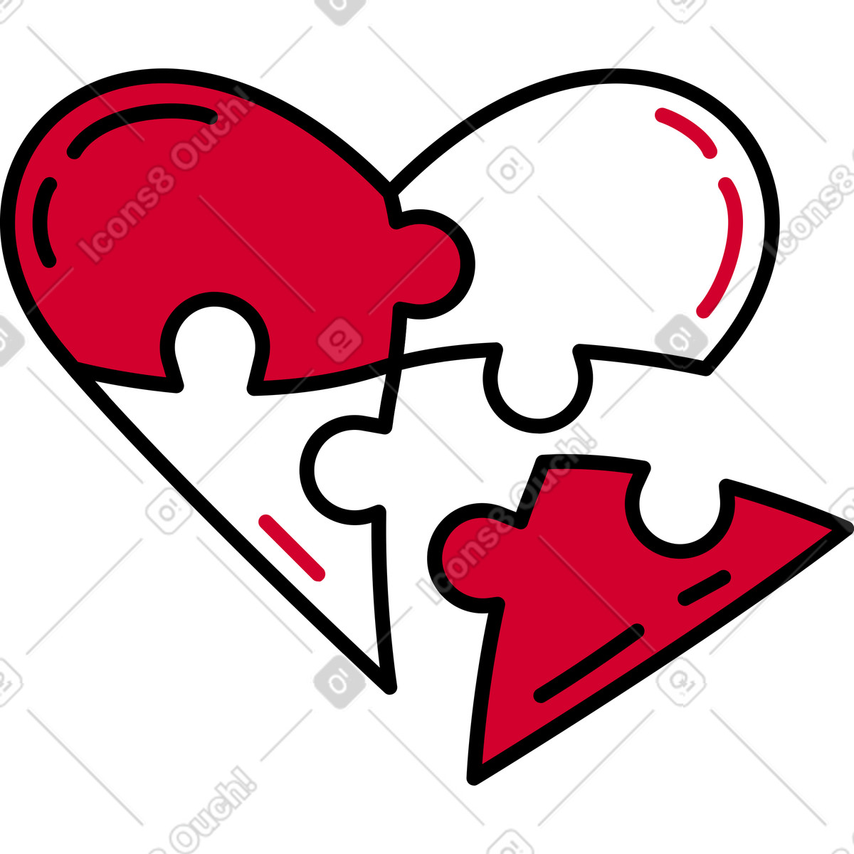 Ruby 스타일의 퍼즐 일러스트레이션 PNG, SVG 다운로드