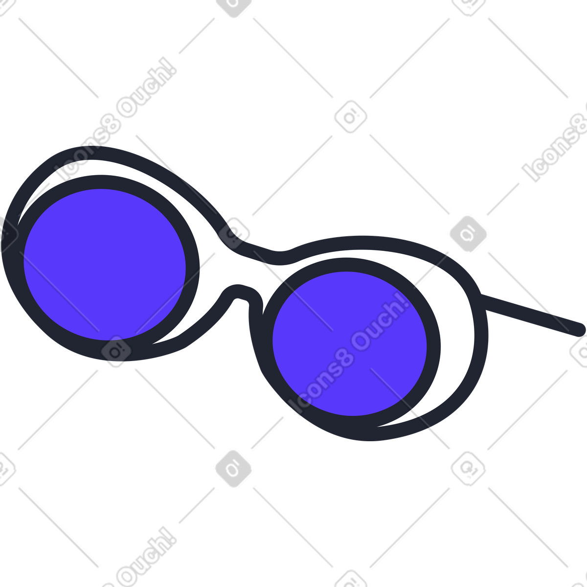Ilustración Lentes en estilo Pablita a descargar en PNG y SVG
