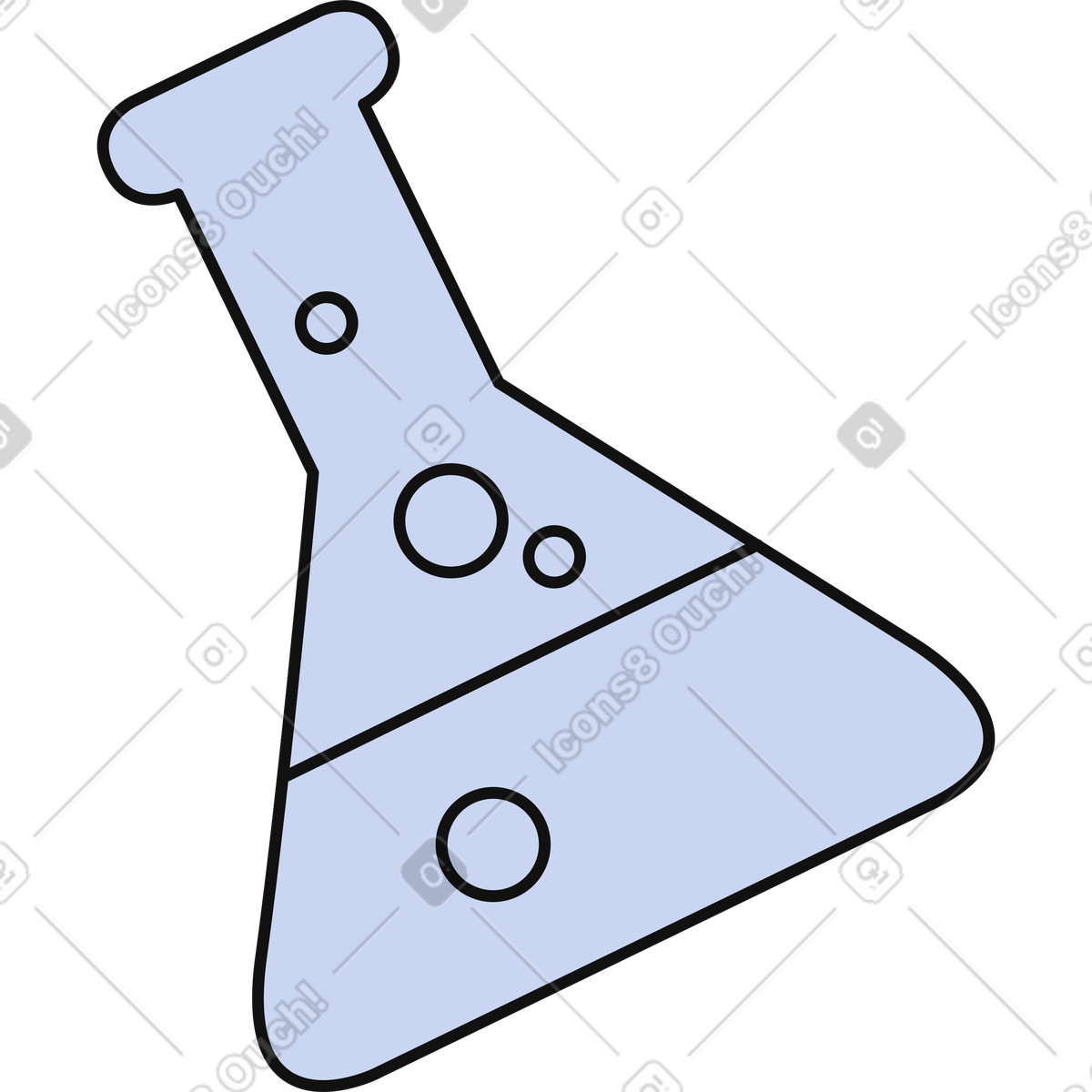 Ilustração de Purple flask bottle em no estilo Bloom para baixar em PNG, SVG