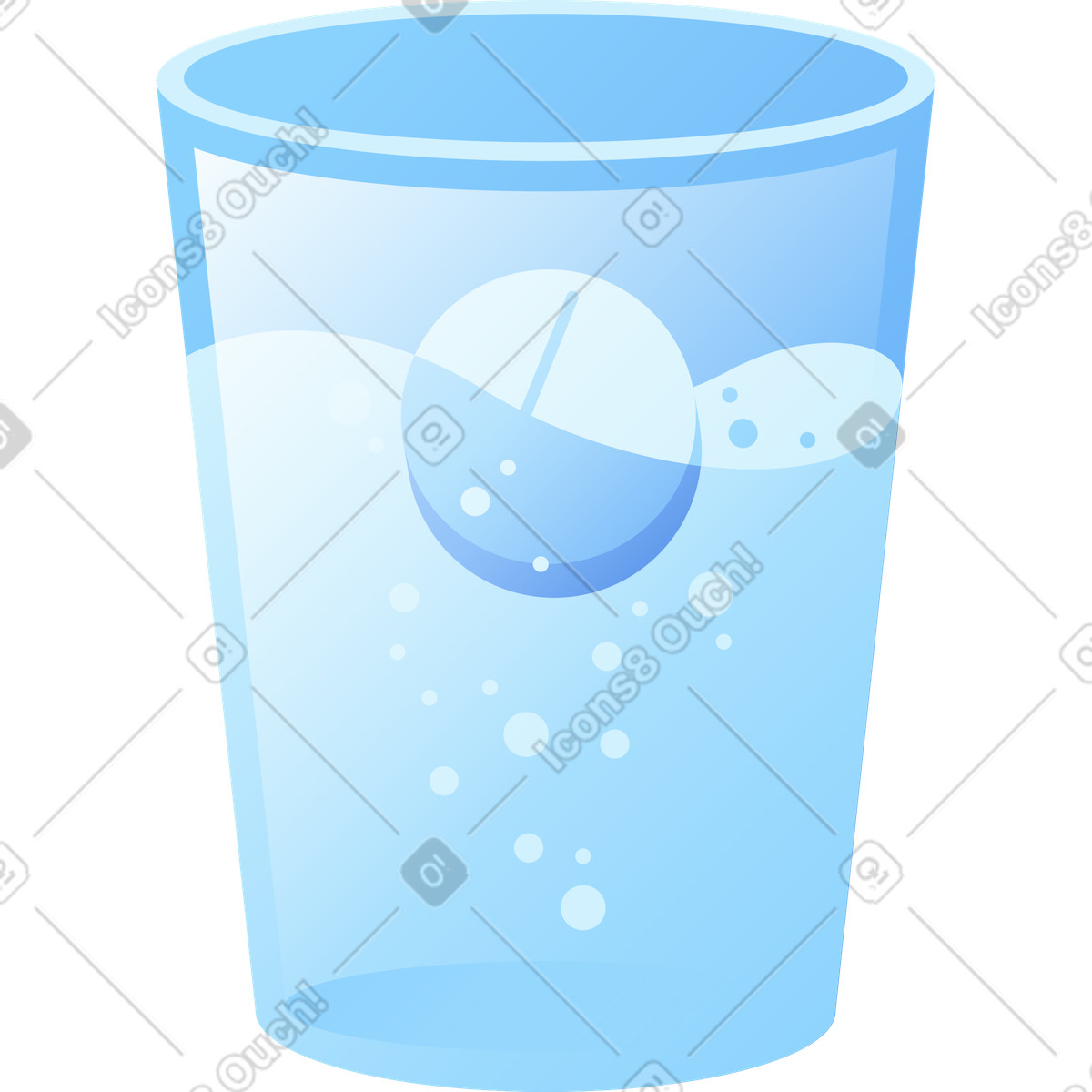 Solubale pill glass-Illustration im Glossy-Stil als Download in PNG, SVG