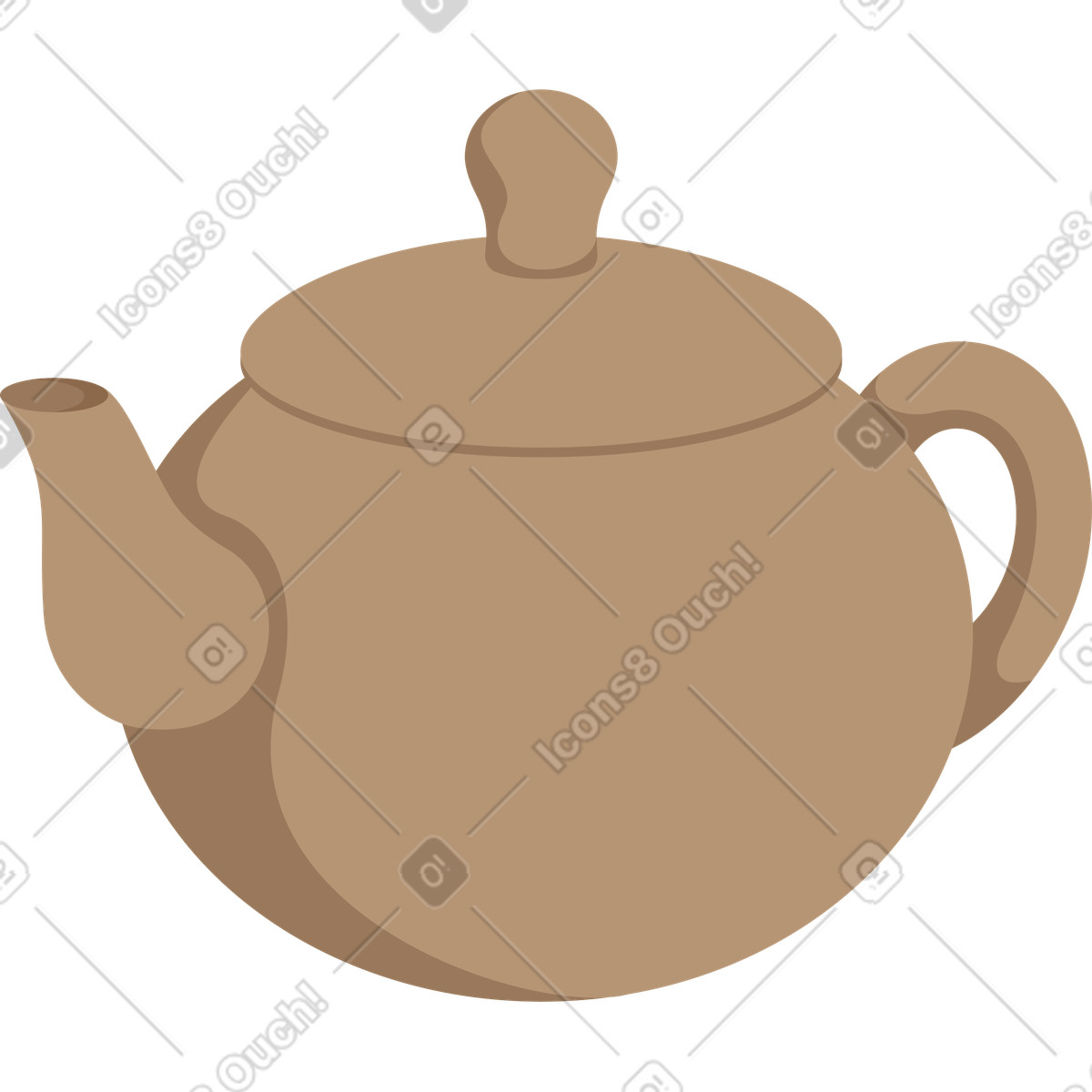 Ilustración Tetera en estilo Social a descargar en PNG y SVG