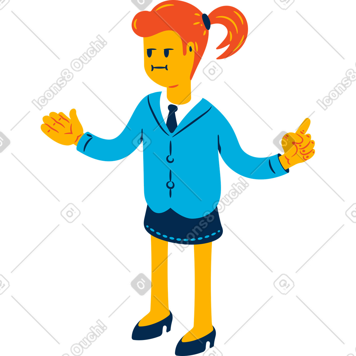 Woman suit illustrazione in stile Flame scarica in PNG, SVG