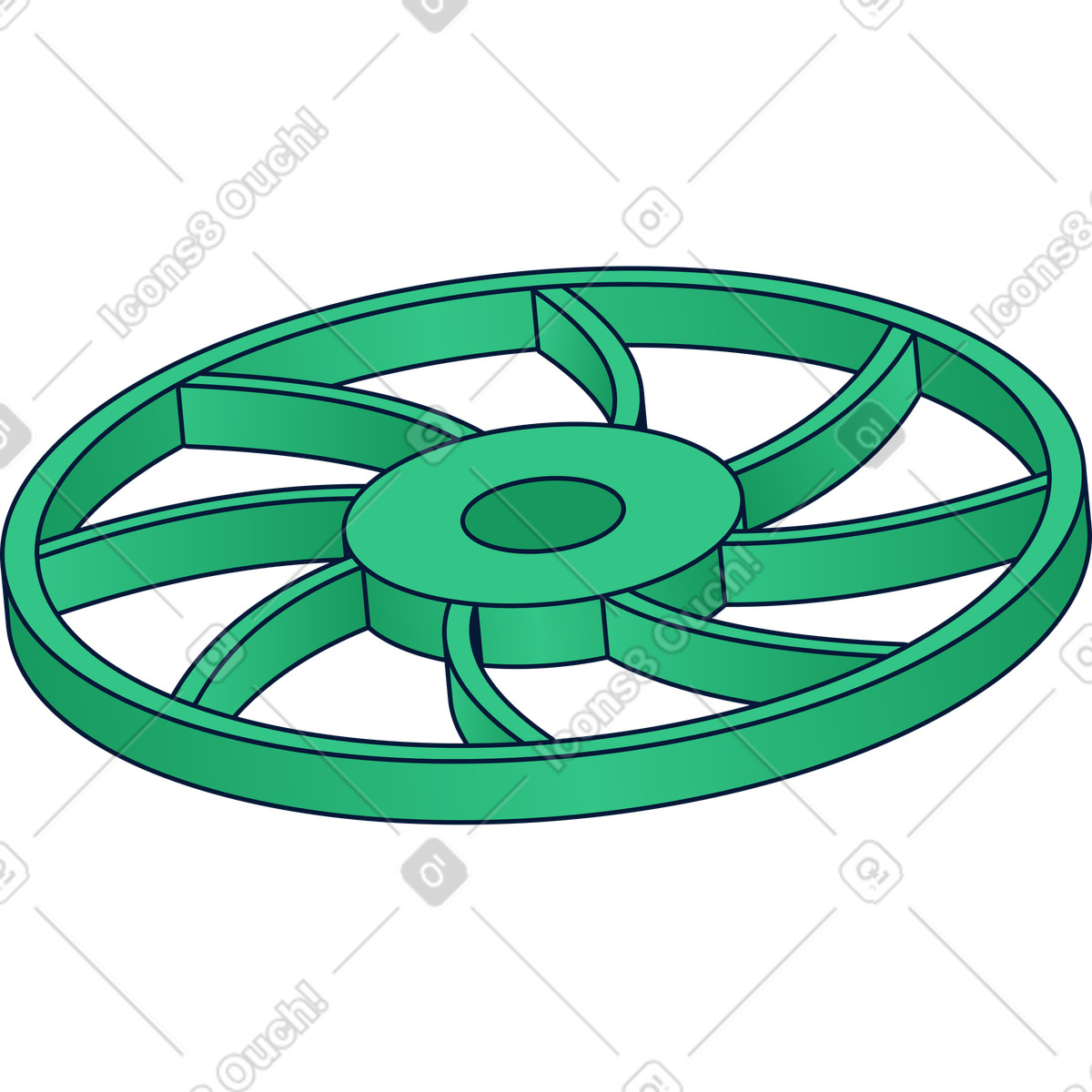 Cooling fan illustration in Neat style download in PNG, SVG