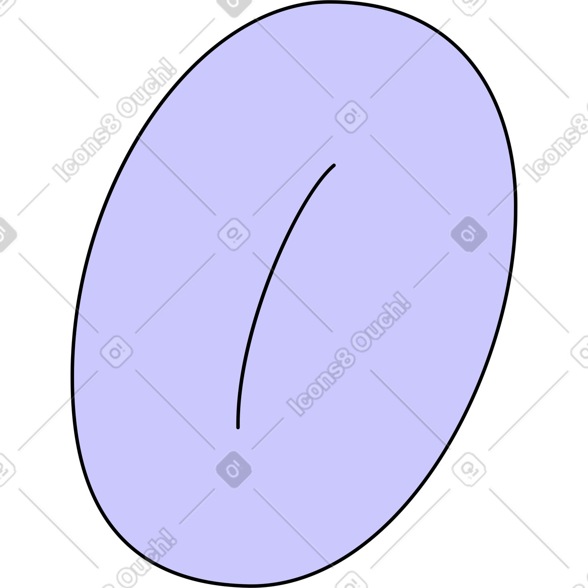 Buchstabe o-Illustration im Bubble gum-Stil als Download in PNG, SVG