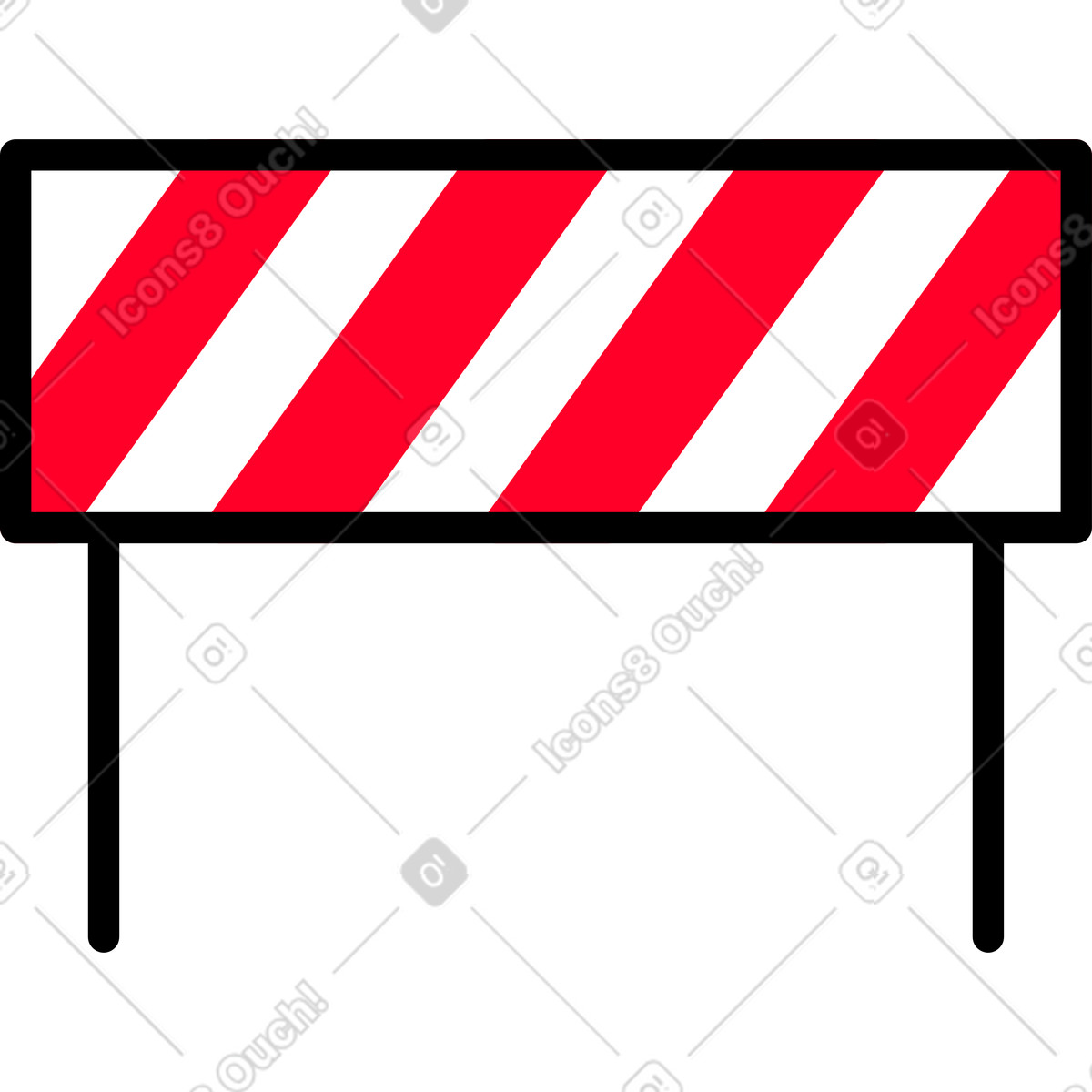 Road block illustration in Transistor style download in PNG, SVG