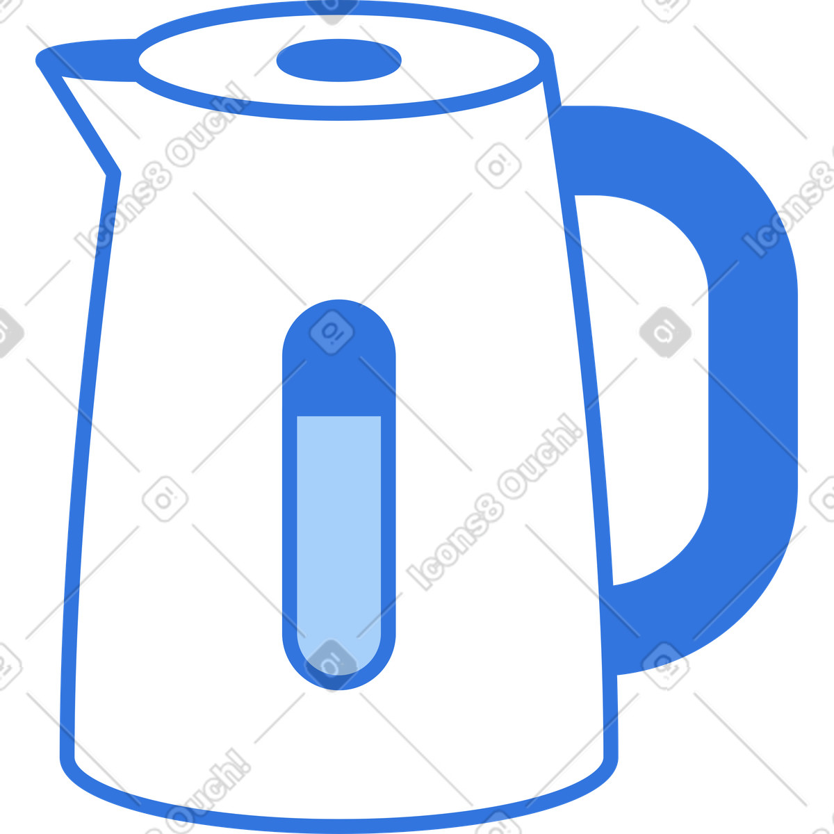 Ilustração de Chaleira em no estilo Sky para baixar em PNG, SVG