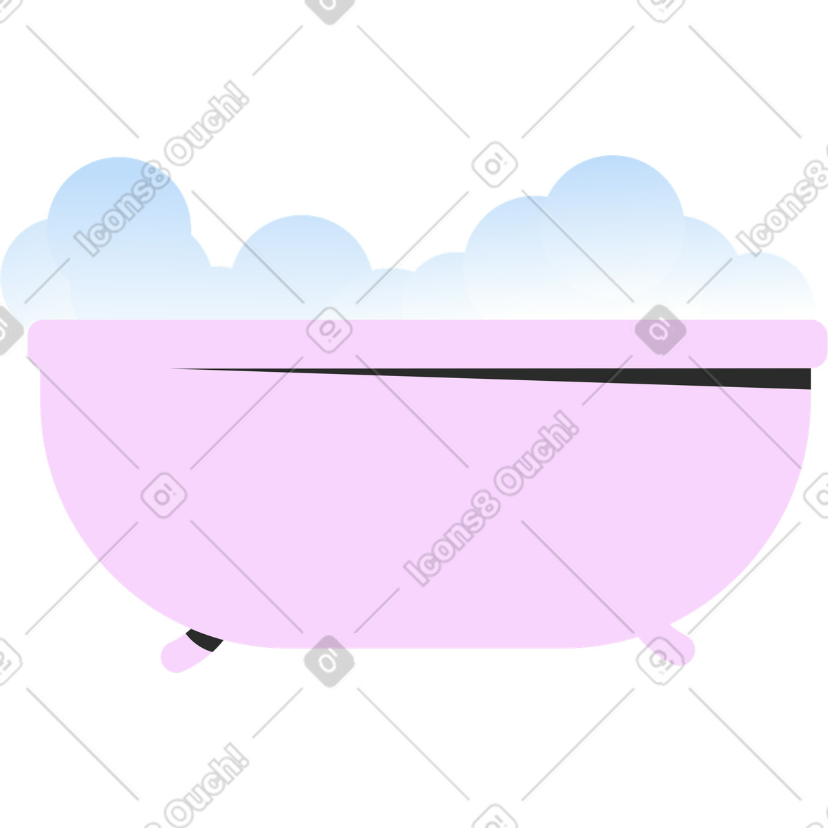 Pink bubble bath illustrazione in stile Marginalia scarica in PNG, SVG