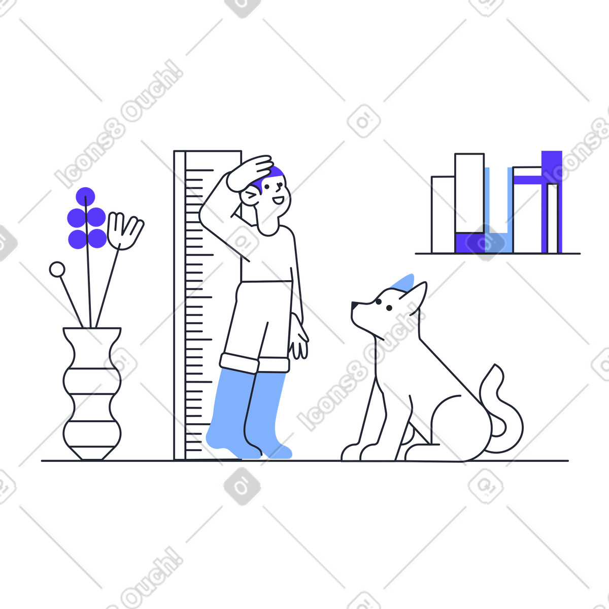 下载 Pablita 风格的 Growing up 插画，支持 PNG、SVG 格式