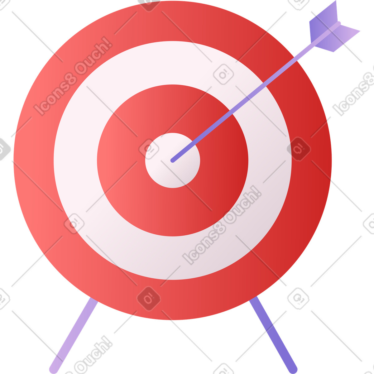 Aim with an arrow illustration in Silky style download in PNG, SVG