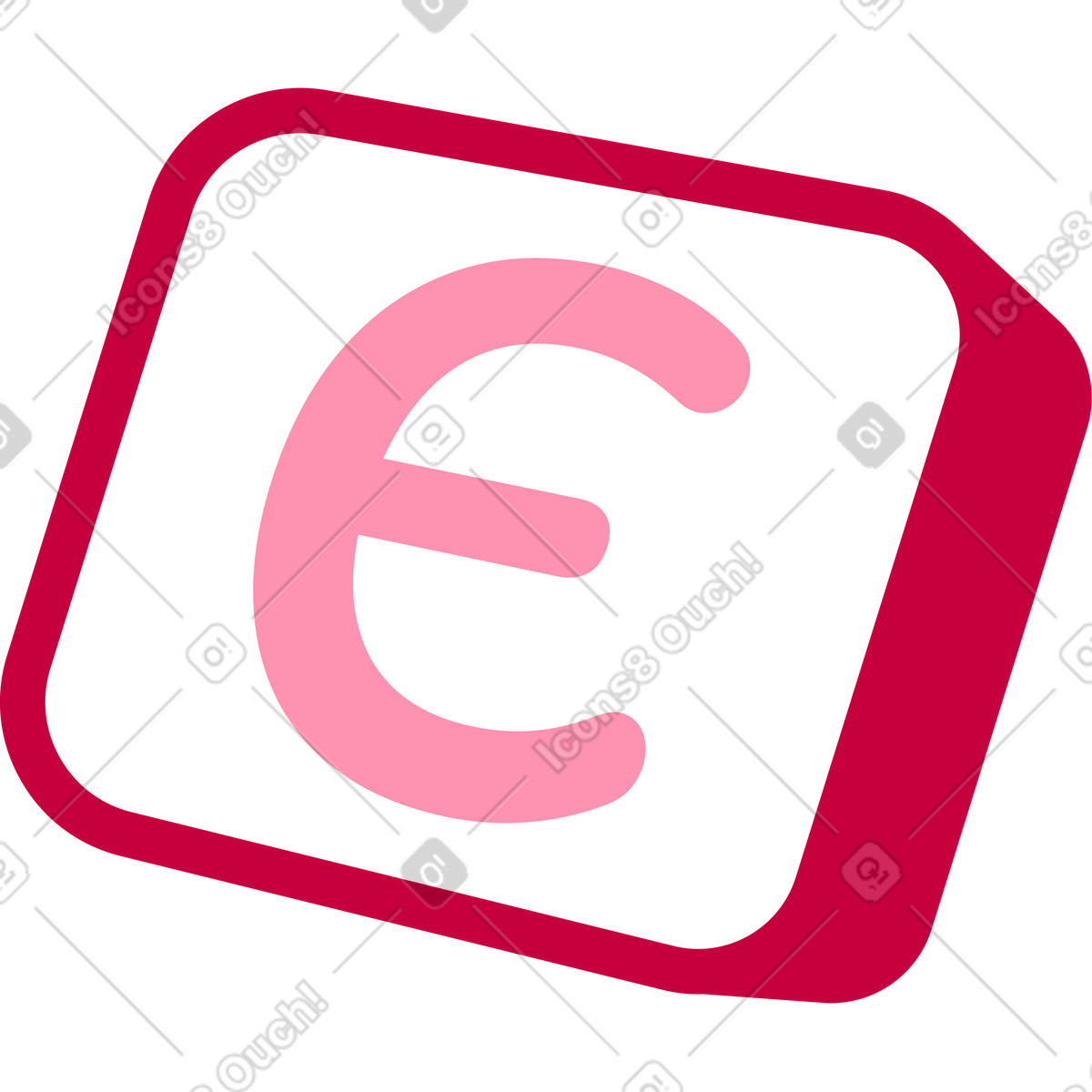 Platte mit euro-Illustration im Natty-Stil als Download in PNG, SVG