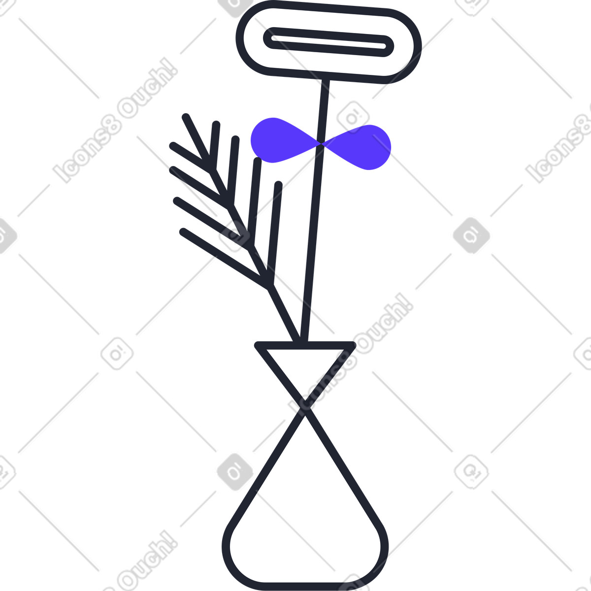 下载 Pablita 风格的 花瓶里的花 插画，支持 PNG、SVG 格式