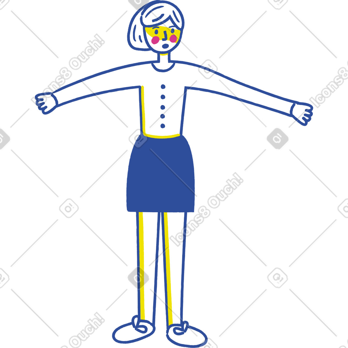 Lime スタイルの 女性 のイラストをPNG、SVG形式でダウンロード
