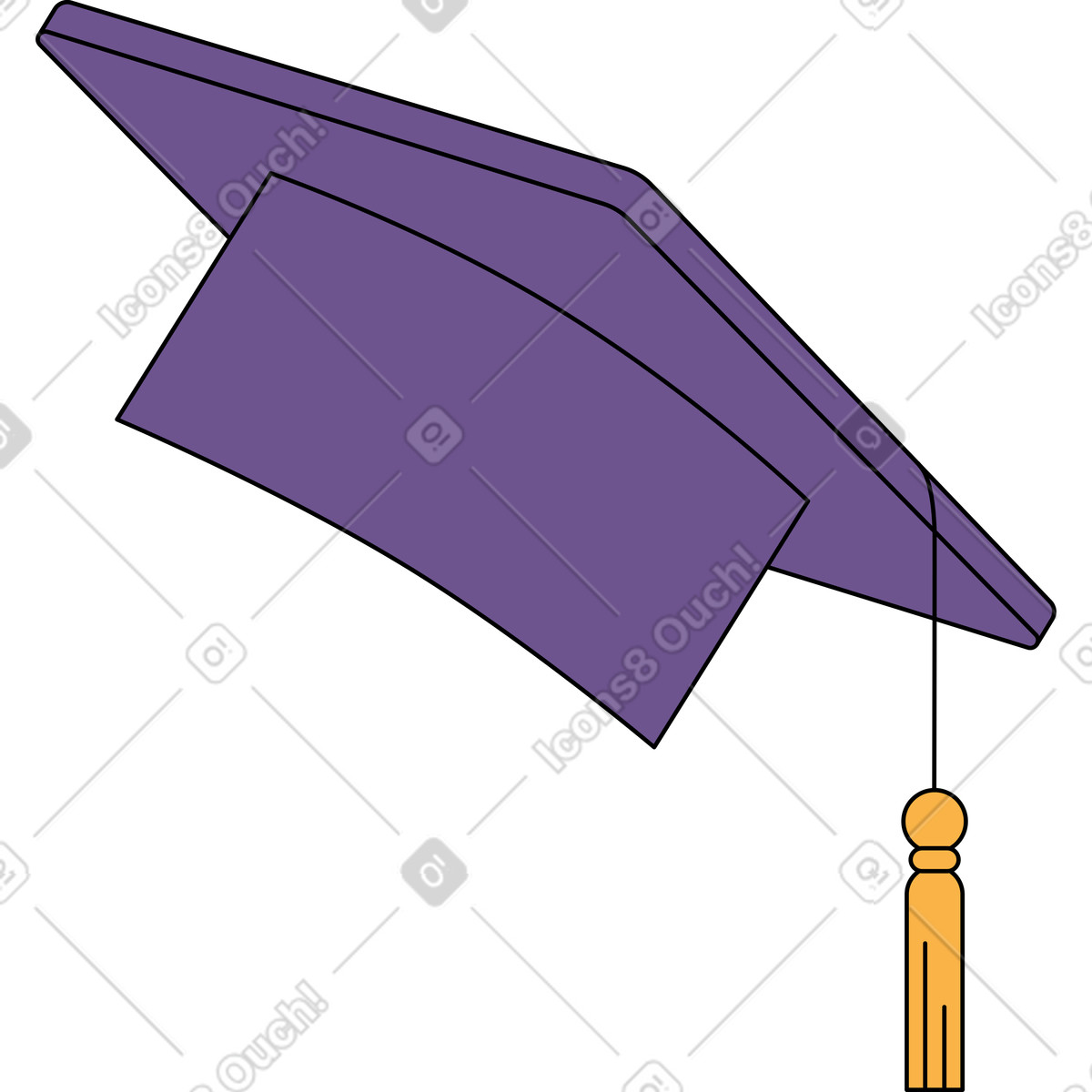 Master hat illustration in Bloom style download in PNG, SVG