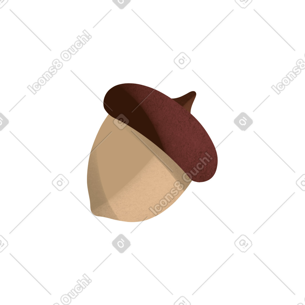 Shine 스타일의 Autumn acorn 일러스트레이션 PNG, SVG 다운로드