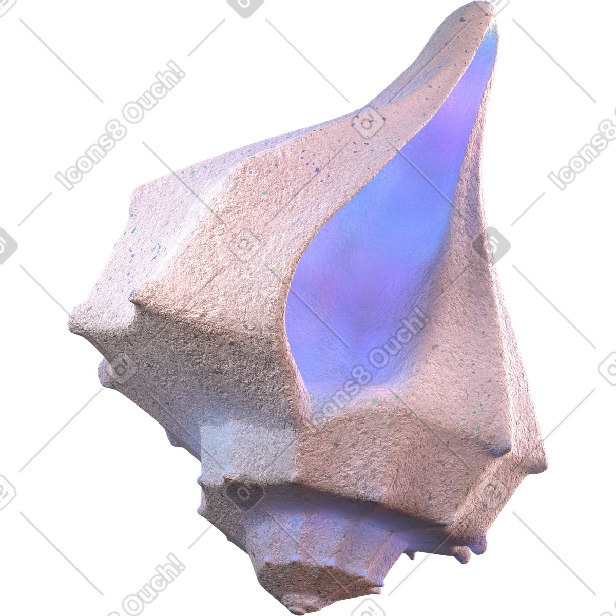 Shell blend animated illustration in 3D Glassy style download in GIF, Lottie (JSON), AE