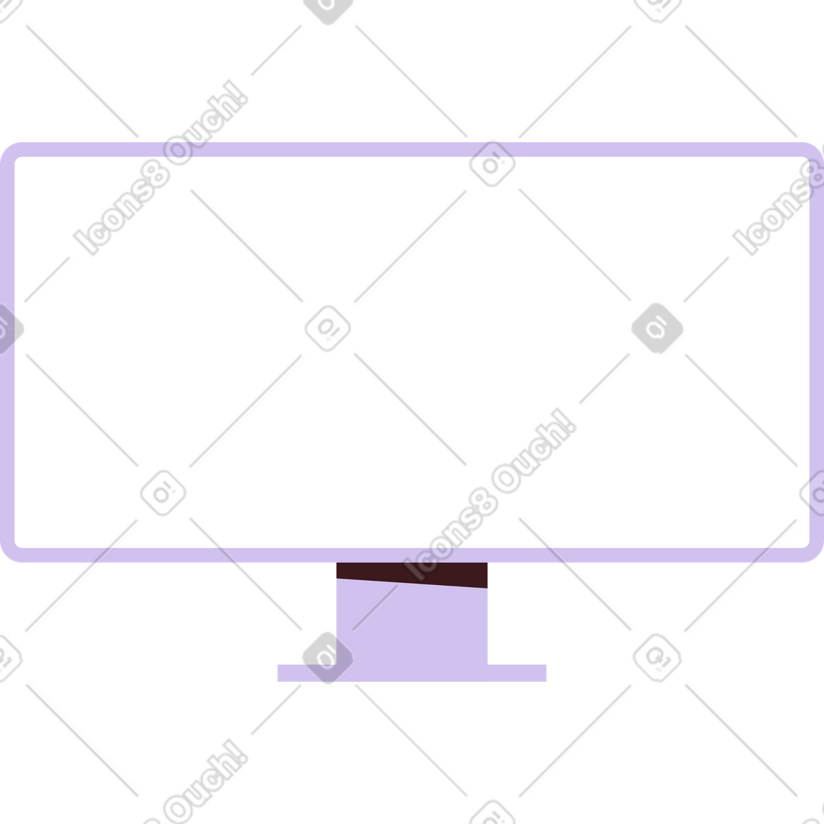 Schermo del computer illustrazione in stile Folks scarica in PNG, SVG