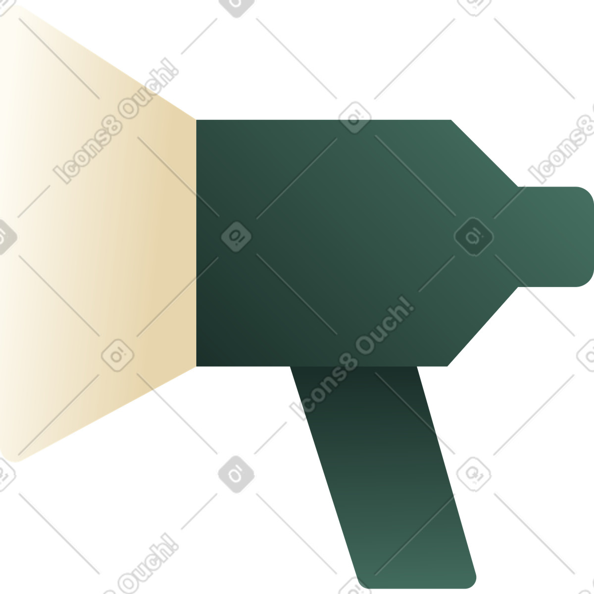 Megaphon-Illustration im Silky-Stil als Download in PNG, SVG