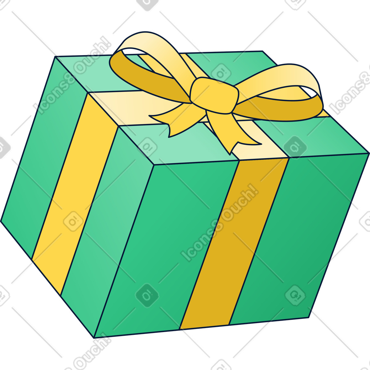 Gift box illustration in Neat style download in PNG, SVG