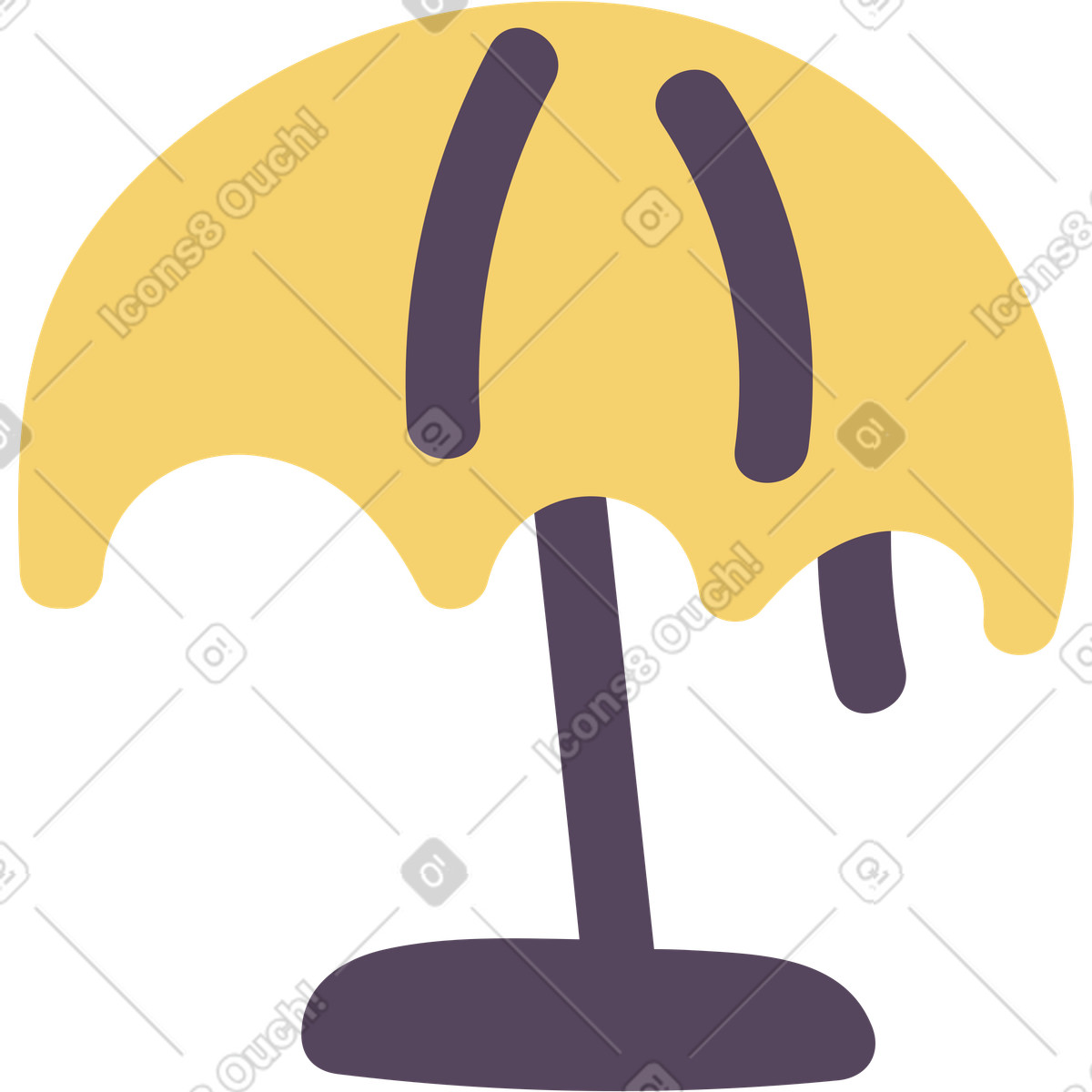 Lamp illustration in Pluto style download in PNG, SVG