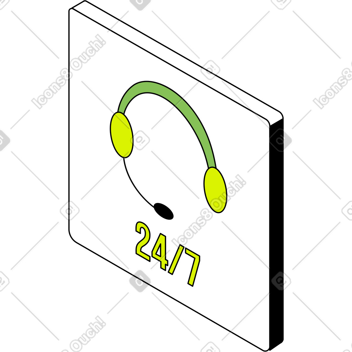 Illustration Cadre avec casque dans le style Isometric à télécharger aux formats PNG, SVG
