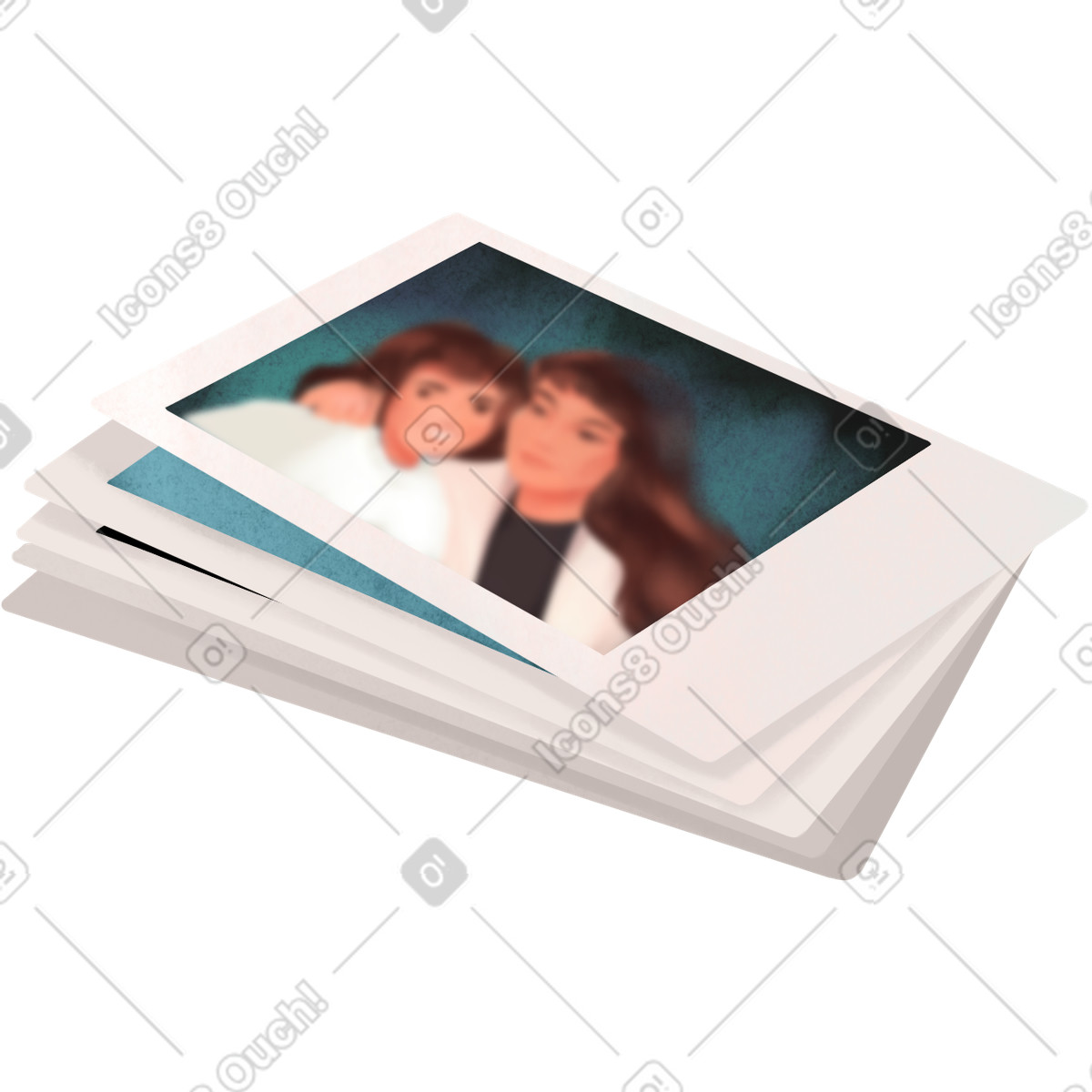 Demure スタイルの Stack of photos のイラストをPNG、SVG形式でダウンロード