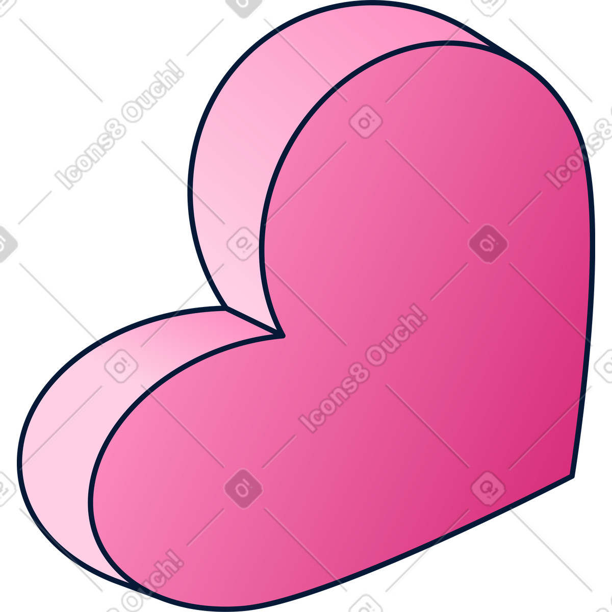 Heart illustration in Neat style download in PNG, SVG