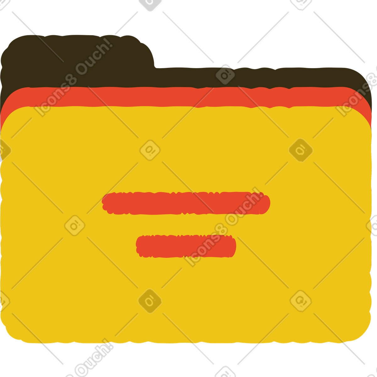 Ilustración Carpeta en estilo Bermuda a descargar en PNG y SVG