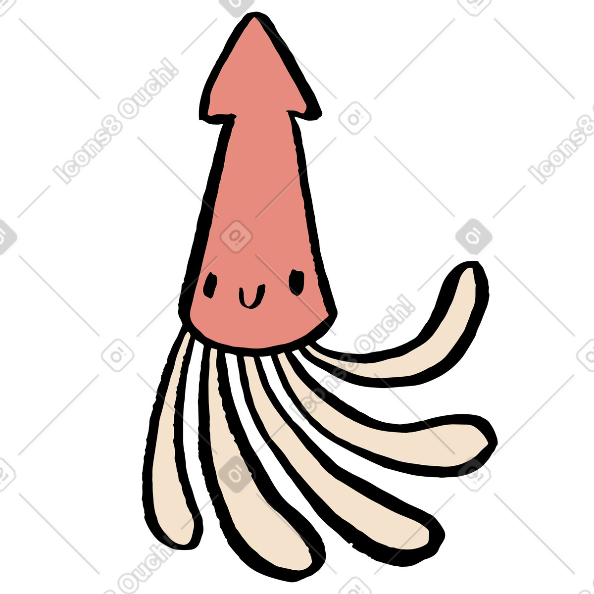 Ilustração de Lula em no estilo Scandi para baixar em PNG, SVG