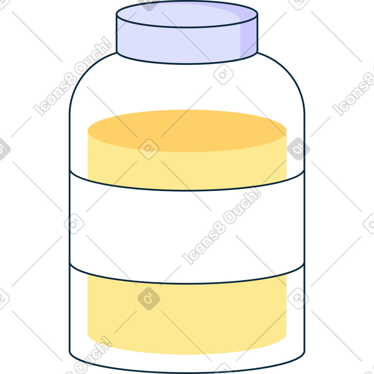 Jar illustration in Bubble gum style download in PNG, SVG