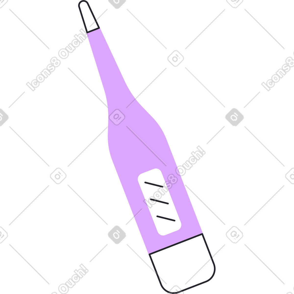 Electronical thermometer illustration in PNG, SVG