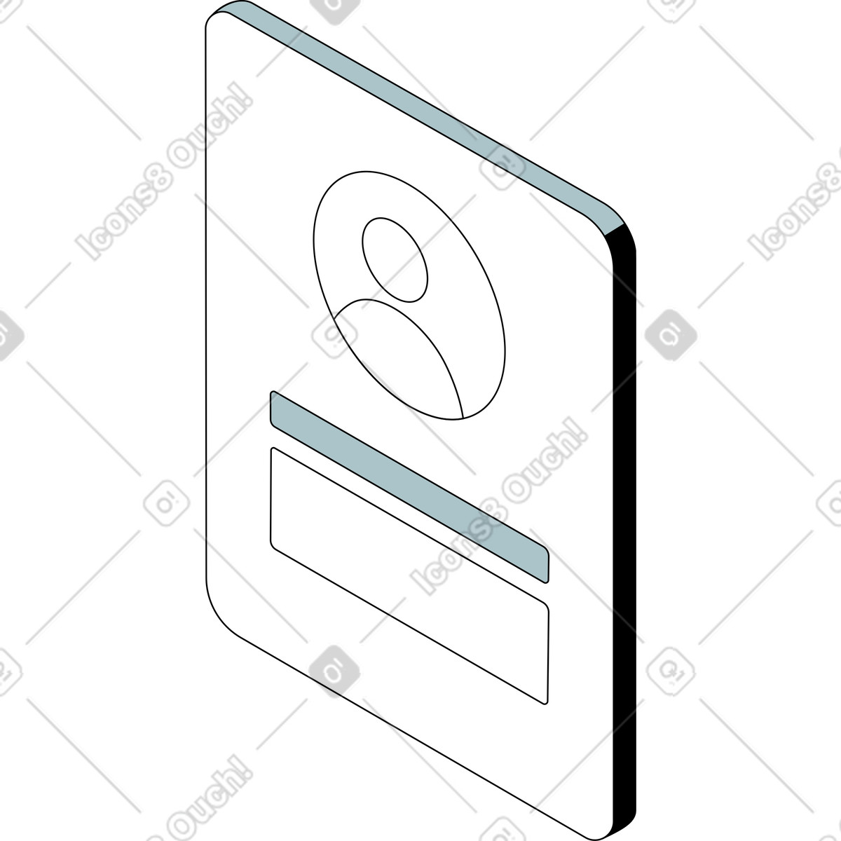 Ilustración Currículum en estilo Isometric a descargar en PNG y SVG