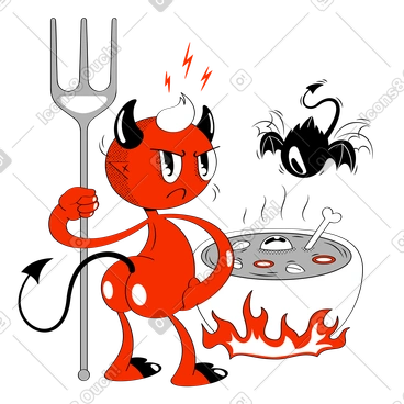 Come back later with devil and bat PNG, SVG