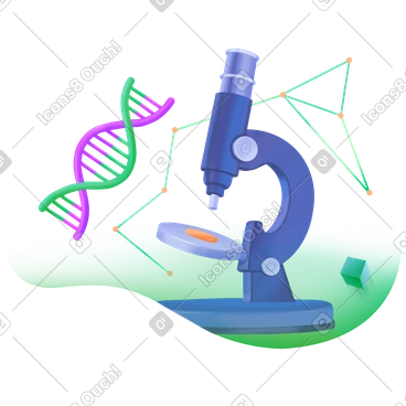 DNA molecule under the microscope PNG, SVG