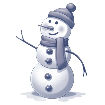 A snowman constructed entirely from KitKat bars, stacked and arranged to form a rounded shape. The snowman has a textured surface created by the individual wafer layers of the chocolate bars. It wears a scarf made of chocolate, elegantly draped around its neck, adding a whimsical touch. The snowman has two small chocolate pieces for eyes and a larger one for a button on its torso, creating a playful face. It stands on a surface that resembles snow, enhancing the winter theme.