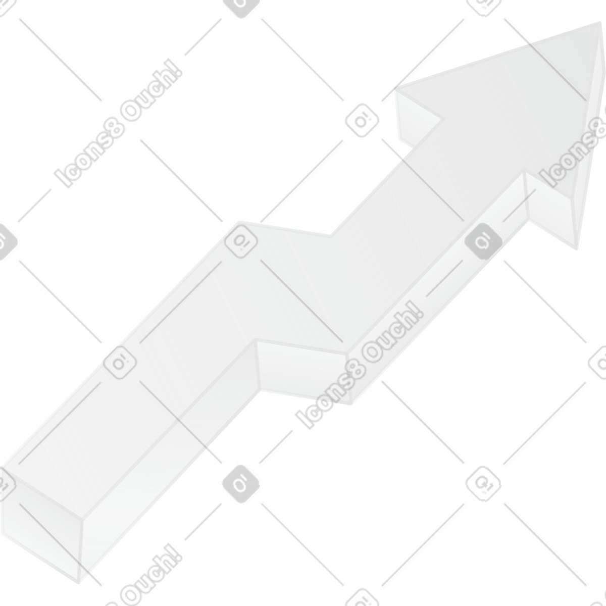 Ilustración Flecha de cristal en estilo Morphis a descargar en PNG y SVG