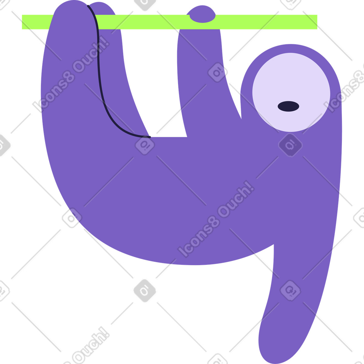 Pigrizia illustrazione in stile Mellow scarica in PNG, SVG