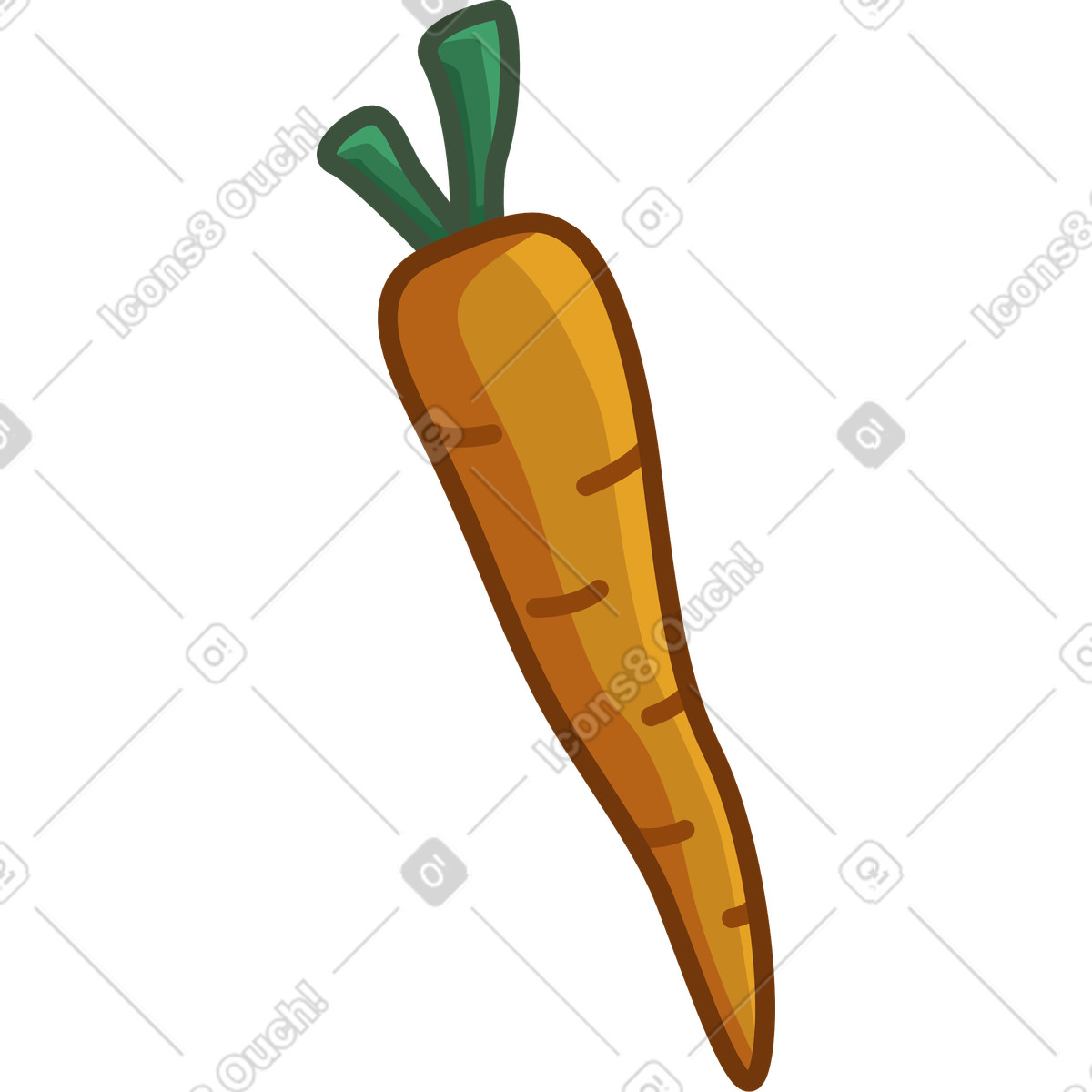 Carota illustrazione in stile Festicon scarica in PNG, SVG