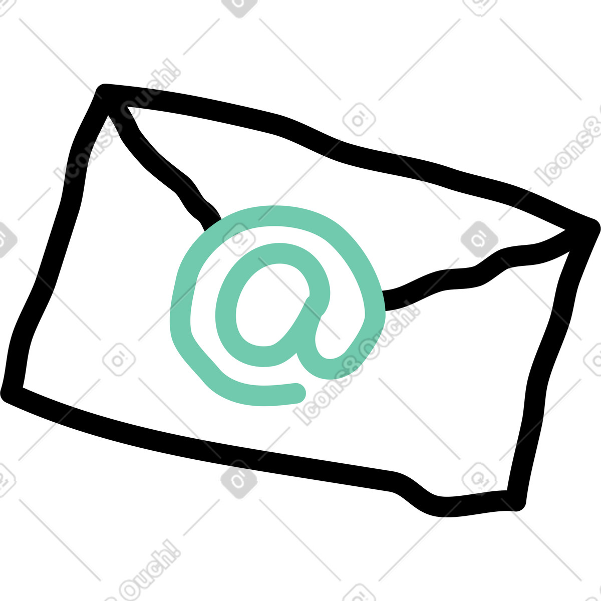 Notes スタイルの Eメール のイラストをPNG、SVG形式でダウンロード