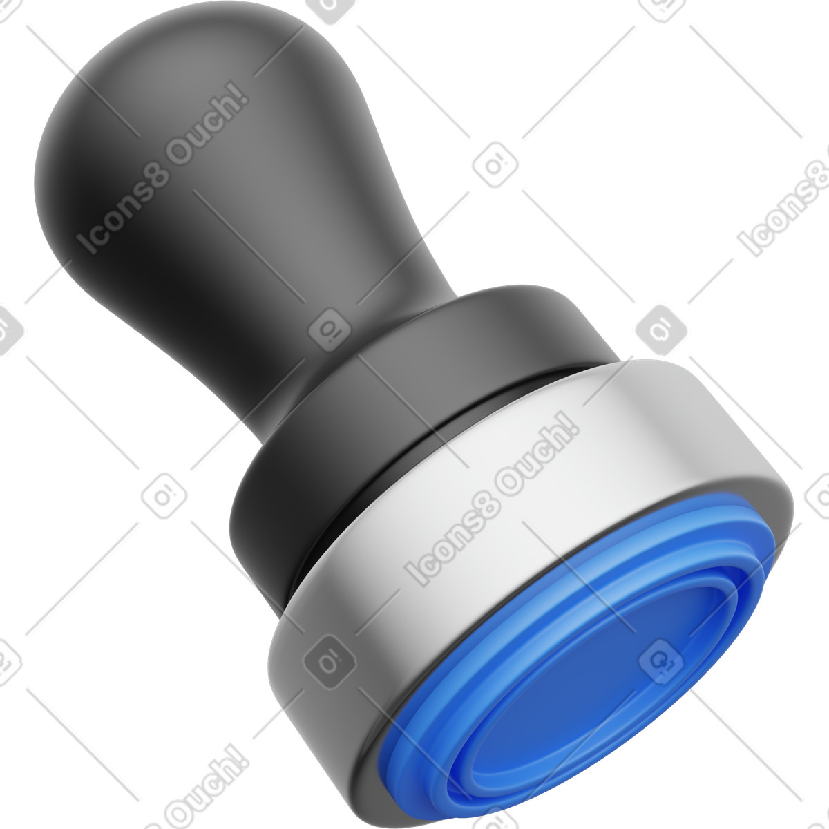下载 3D Playful 风格的 Office stamp symbolizing authorization of legal documents and administrative forms 插画，支持 PNG、SVG 格式