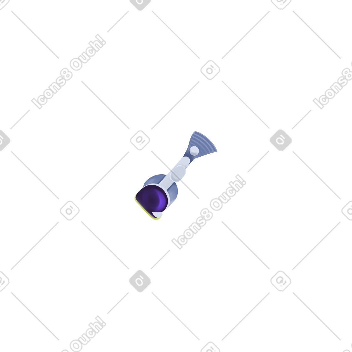 Virtual reality headset illustration clipart featuring augmented visual elements in PNG