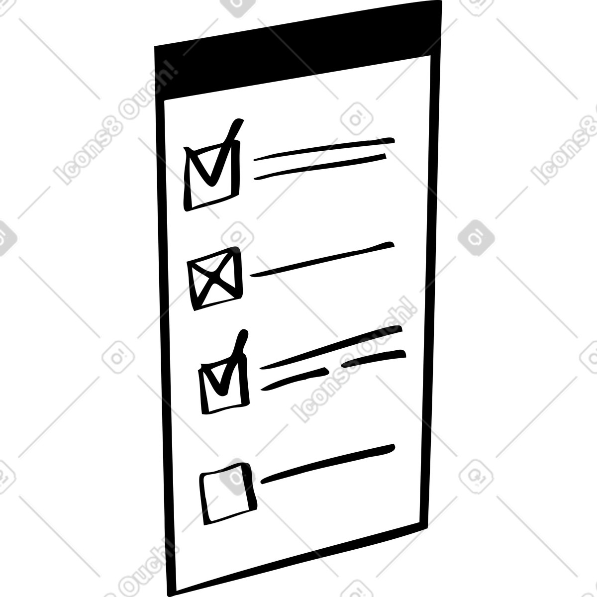 Umfrage-liste-Illustration im Journal-Stil als Download in PNG, SVG