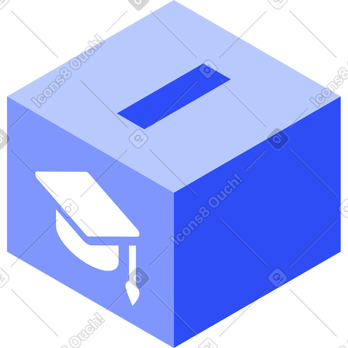 Money box for education illustration in System style download in PNG, SVG