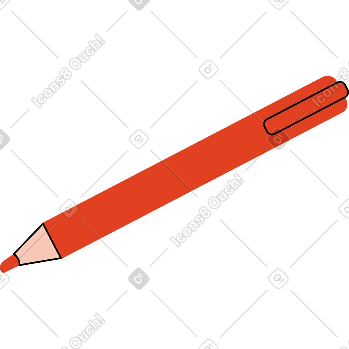 Иллюстрация Красной ручкой в PNG и SVG