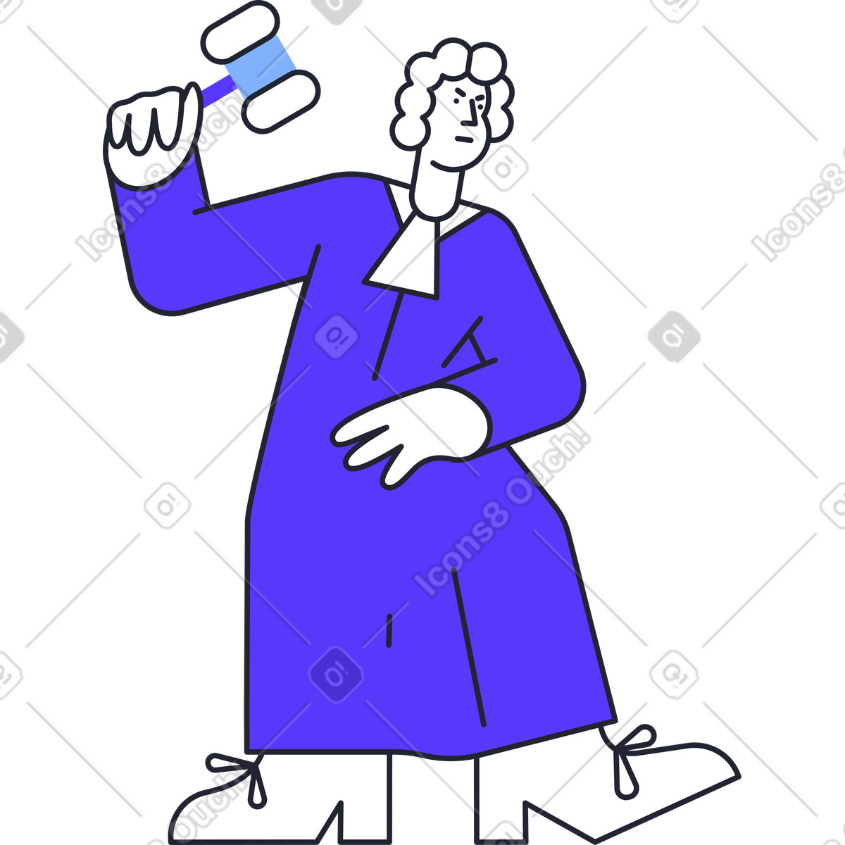Illustration Juge dans le style Pablita à télécharger aux formats PNG, SVG
