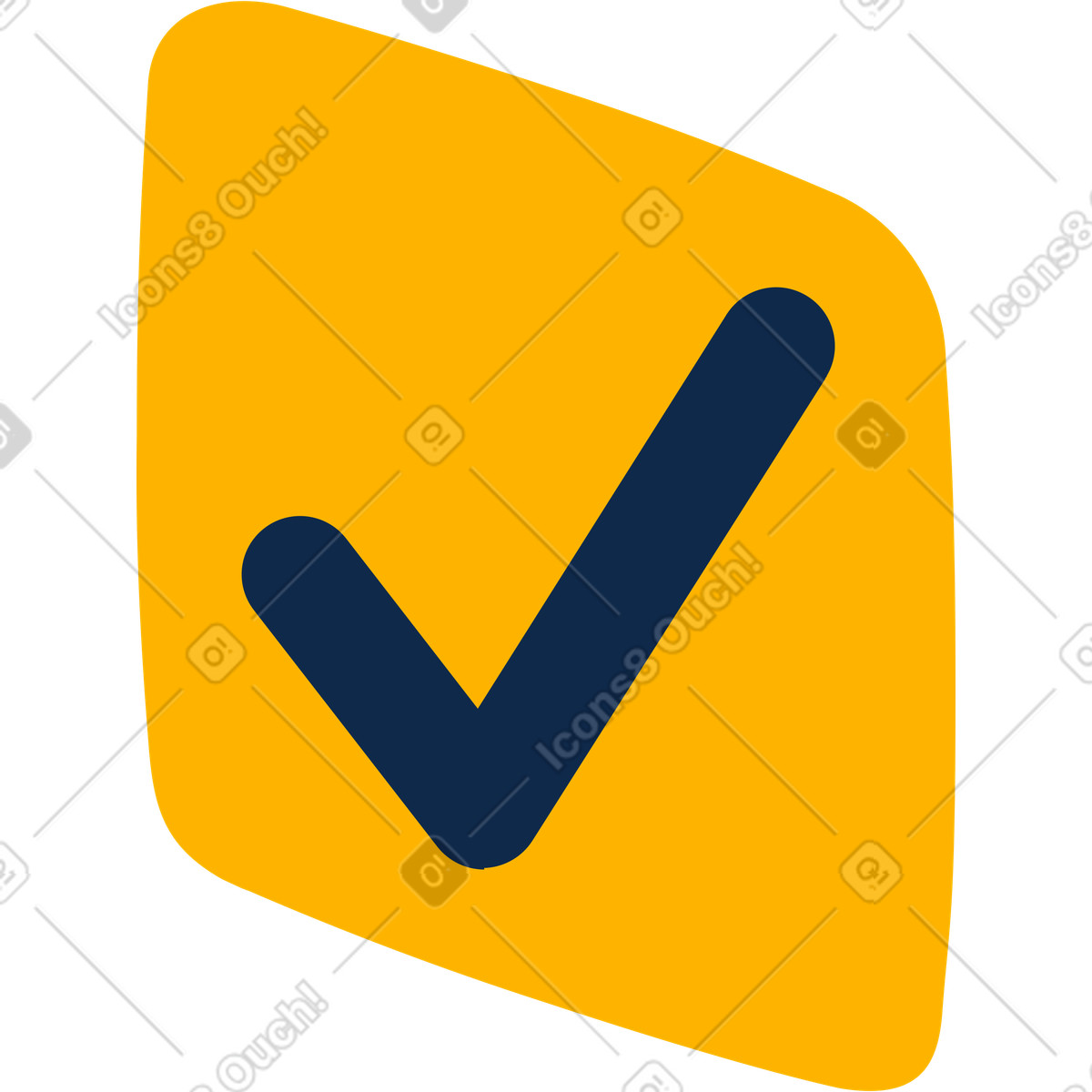 Segno di spunta illustrazione in stile Flame scarica in PNG, SVG