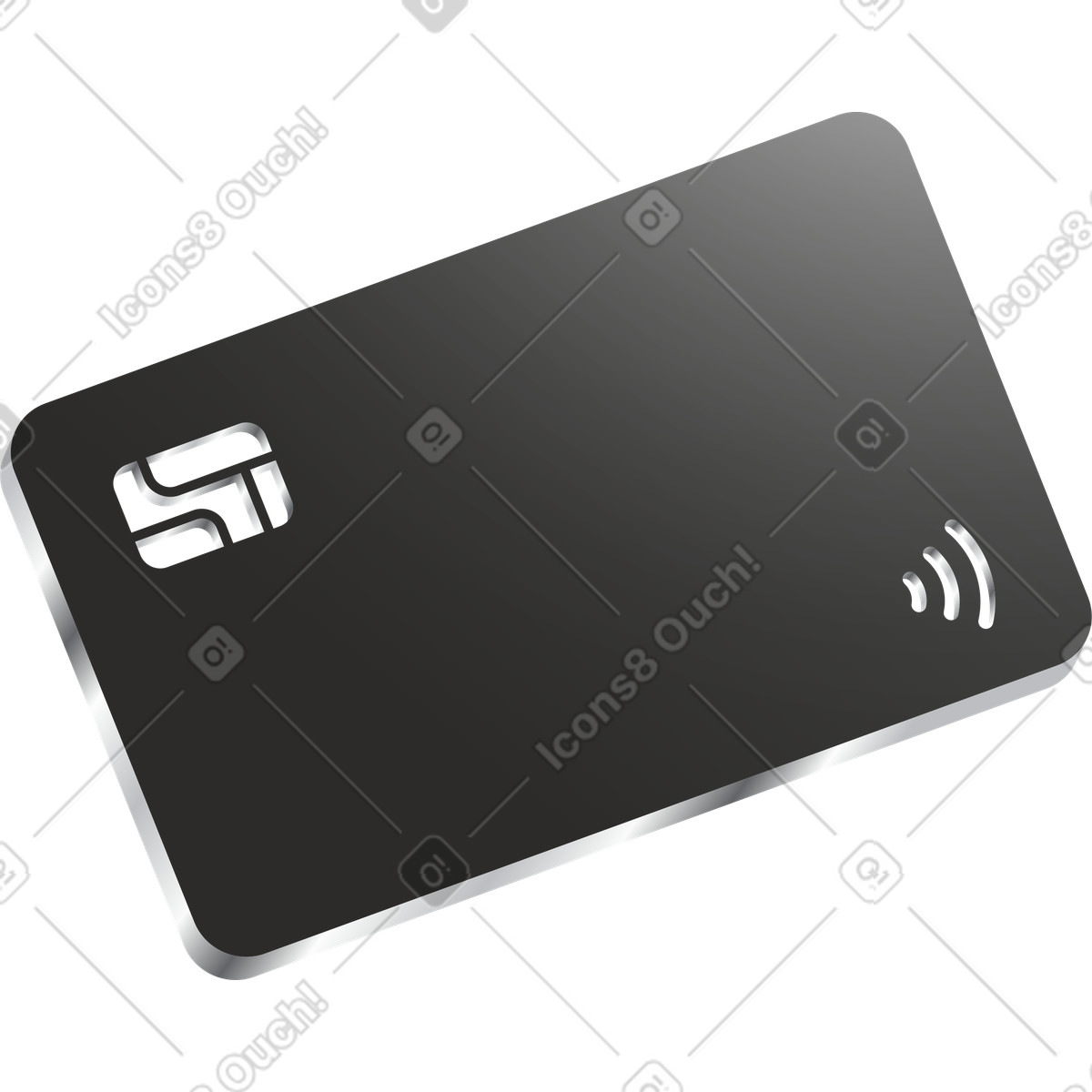 Bank card illustration in Token style download in PNG, SVG