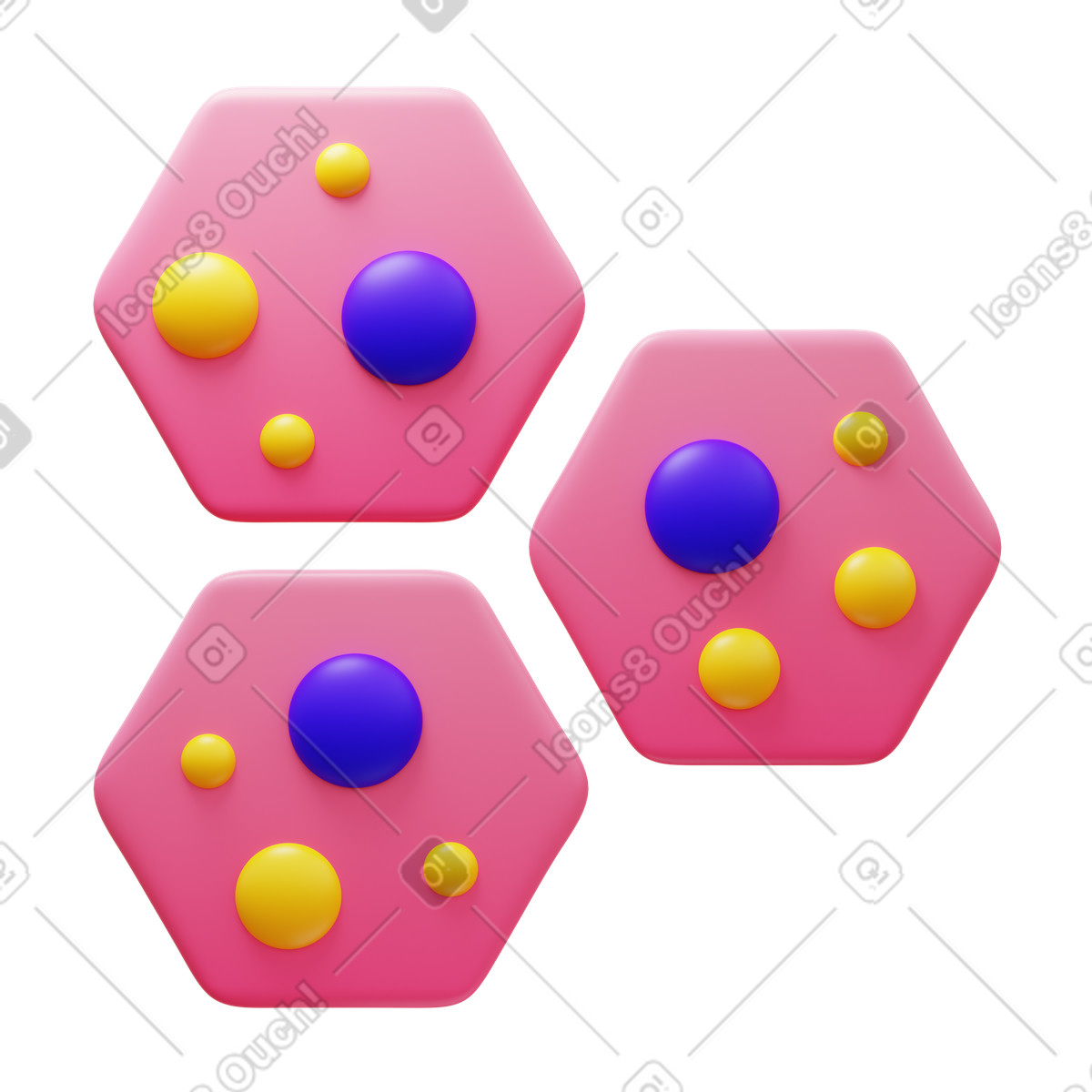 Body cells illustration in 3D Fluency style download in PNG, SVG