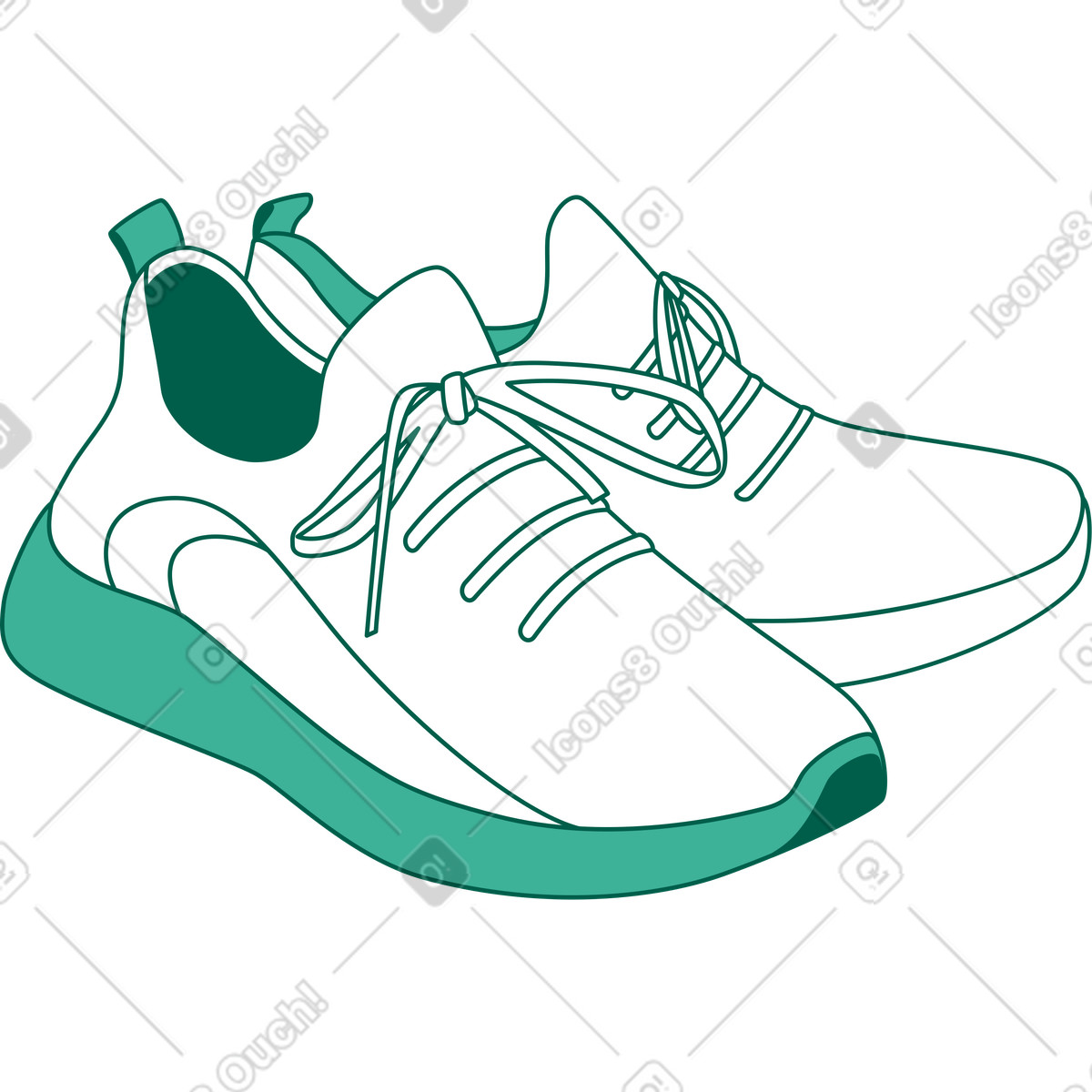 下载 Storyline 风格的 球鞋 插画，支持 PNG、SVG 格式