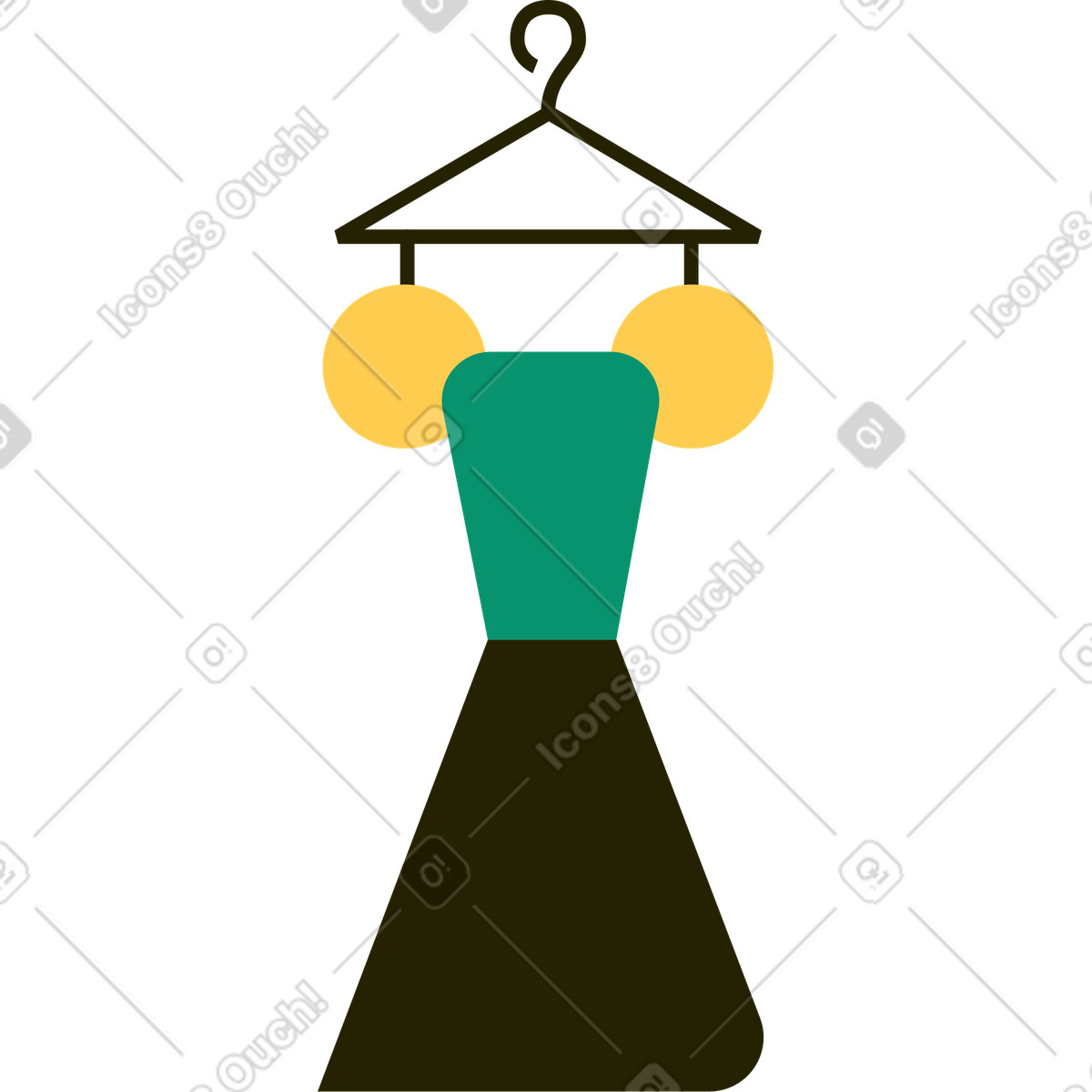 Hanger illustration in Spot style download in PNG, SVG