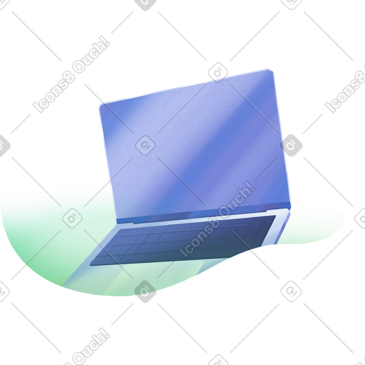 Laptop illustration in PNG, SVG